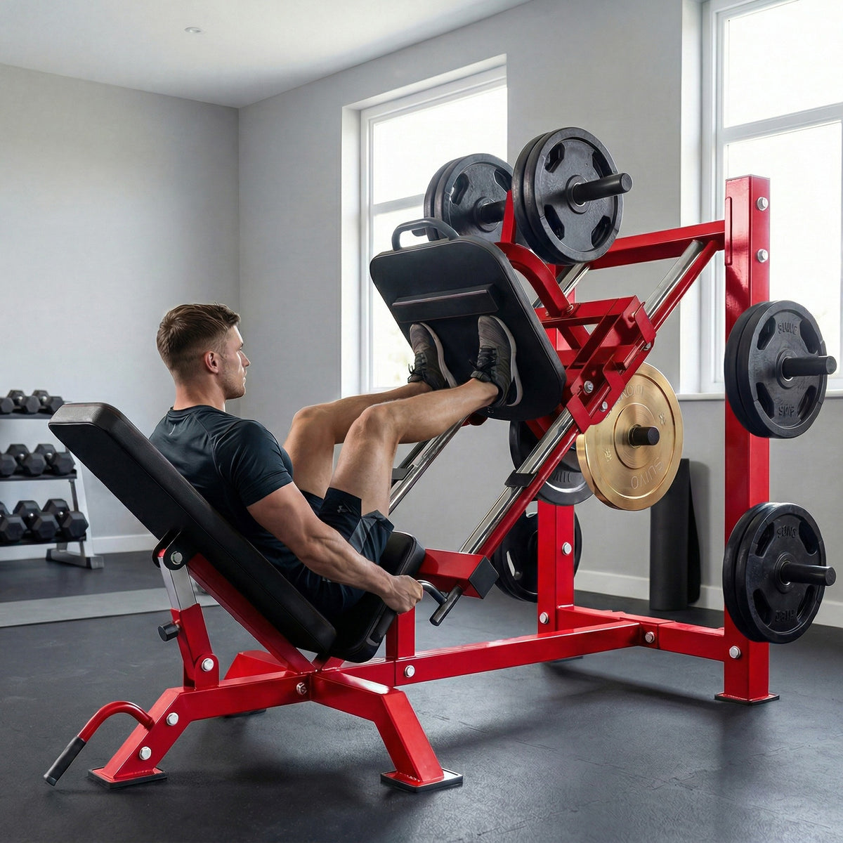 Leg press home workout leg training strength training lower body quadriceps glutes thighs fitness equipment (2)