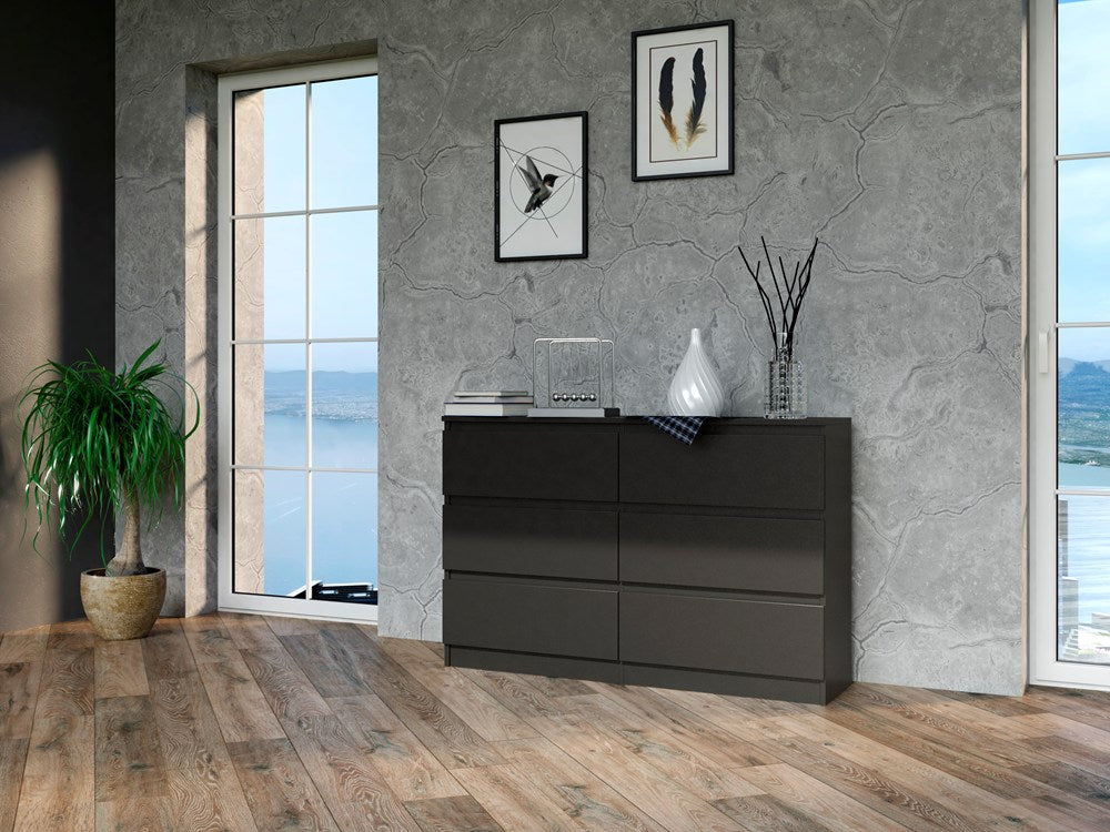Kommode Malwa M6/120 SCHWARZ – Produktabbildung 3