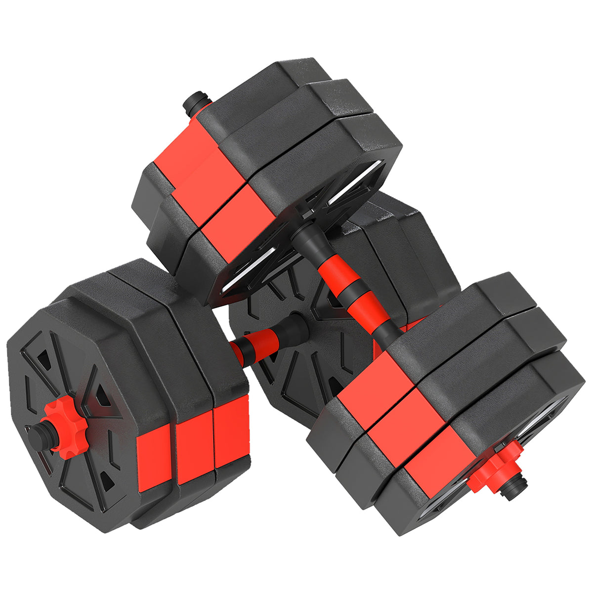 6-in-1 Dumbbell Set, Adjustable Dumbbells and Barbells, 30 KG for Home Strength Training