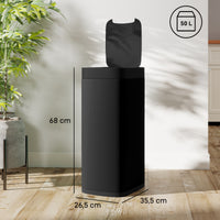 50L sensor trash can, touchless kitchen waste bin with motion sensor, fingerprint-resistant (3)