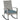 Rocking chair, swinging chair, garden chair with cushion, polyrattan + metal, gray, 66 x 88 x 98 cm