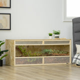 Terrarium for reptiles/amphibians, sliding glass doors, ventilation grills, 120x50x50cm (2)