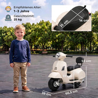 Electric Motorcycle for Kids Mini Vespa GTS 6V Electric Motorbike with Lithium Battery Ergonomic Seat Backrest (3)