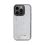 Guess Sequin Script Metal - case for iPhone 14 Pro Max (silver) (3)