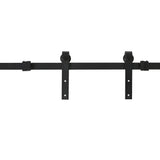 183 cm sliding door complete set, sliding door system with floor guide, sliding door track, rollers, and carbon (8)