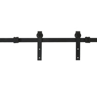 183 cm sliding door complete set, sliding door system with floor guide, sliding door track, rollers, and carbon (8)