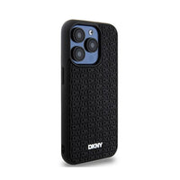 DKNY 3D Rubber Repeat Pattern - iPhone 15 Pro Case (Black) (4)