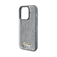 Guess Sequin Script Metal - case for iPhone 14 Pro Max (silver) (6)
