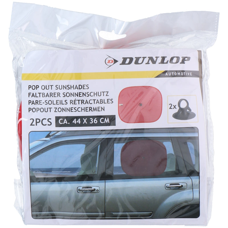 Dunlop - Side window sunshade for cars 36x44 cm 2 pcs (red) (2)