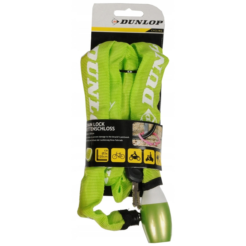 Dunlop - Bicycle lock cable 120 cm (green)