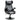 Gaming chair, height-adjustable & swivel, faux leather cover, foldable armrests, black+gray