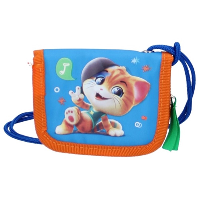 44 Cats - Purse on a string (blue)