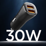 Spigen Essential EV302 – Car Charger 2x USB-A 30W (Black) (5)