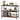 Console table, side table with 3-tier shelf, particle board, metal, light brown