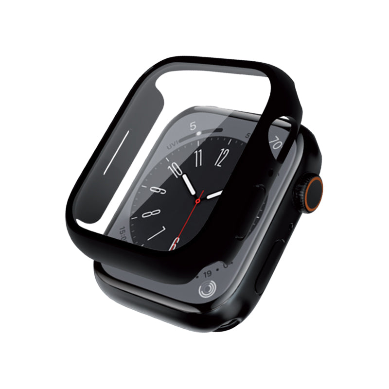 Crong Hybrid Watch Case - Case with screen protector for Apple Watch 44mm (black)