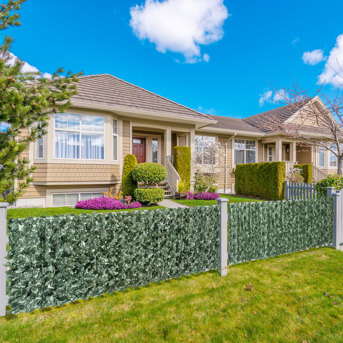 Artificial hedge artificial plant, artificial climbing plant, 240cm x 100cm. Green (2)