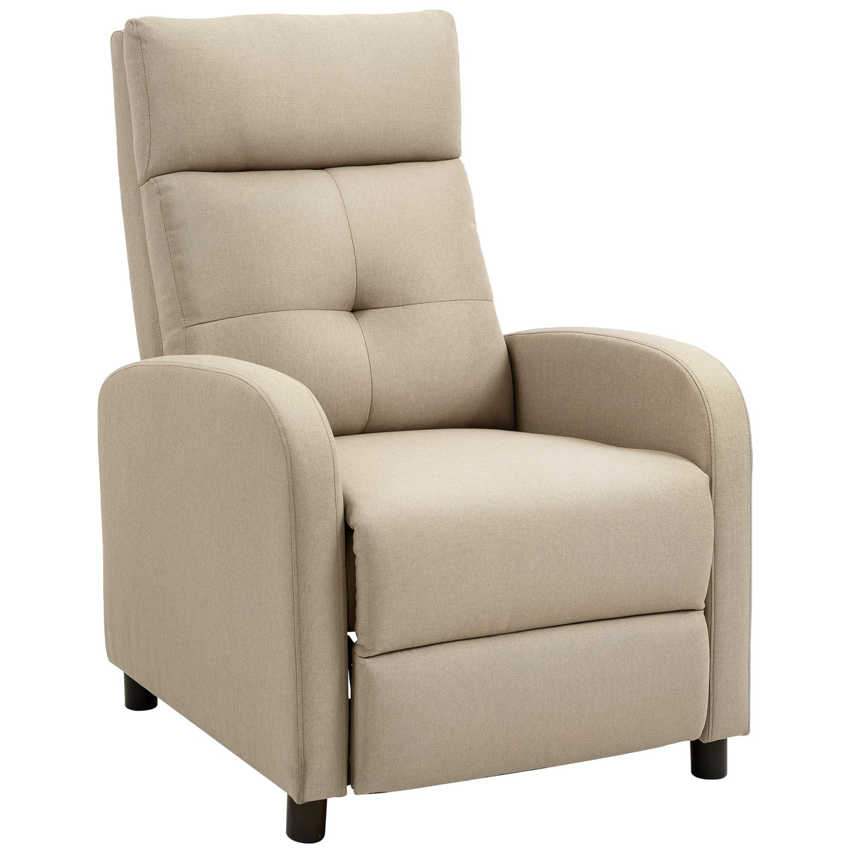 Recliner with reclining function, retractable footrest, pocket spring core, up to 150 kg, beige