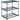 3-tier plant stand, 72 cm high flower stand for indoor and outdoor use, steel plant shelf dark green