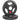 Set of 2 dumbbell weights, 2 x 5 kg weights, weight plate set for 5 cm barbell, Ø 50 mm hole, black