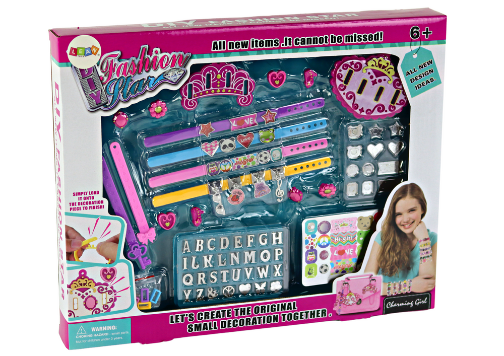 DIY Letter Charm Bracelet Jewelry Set (5)