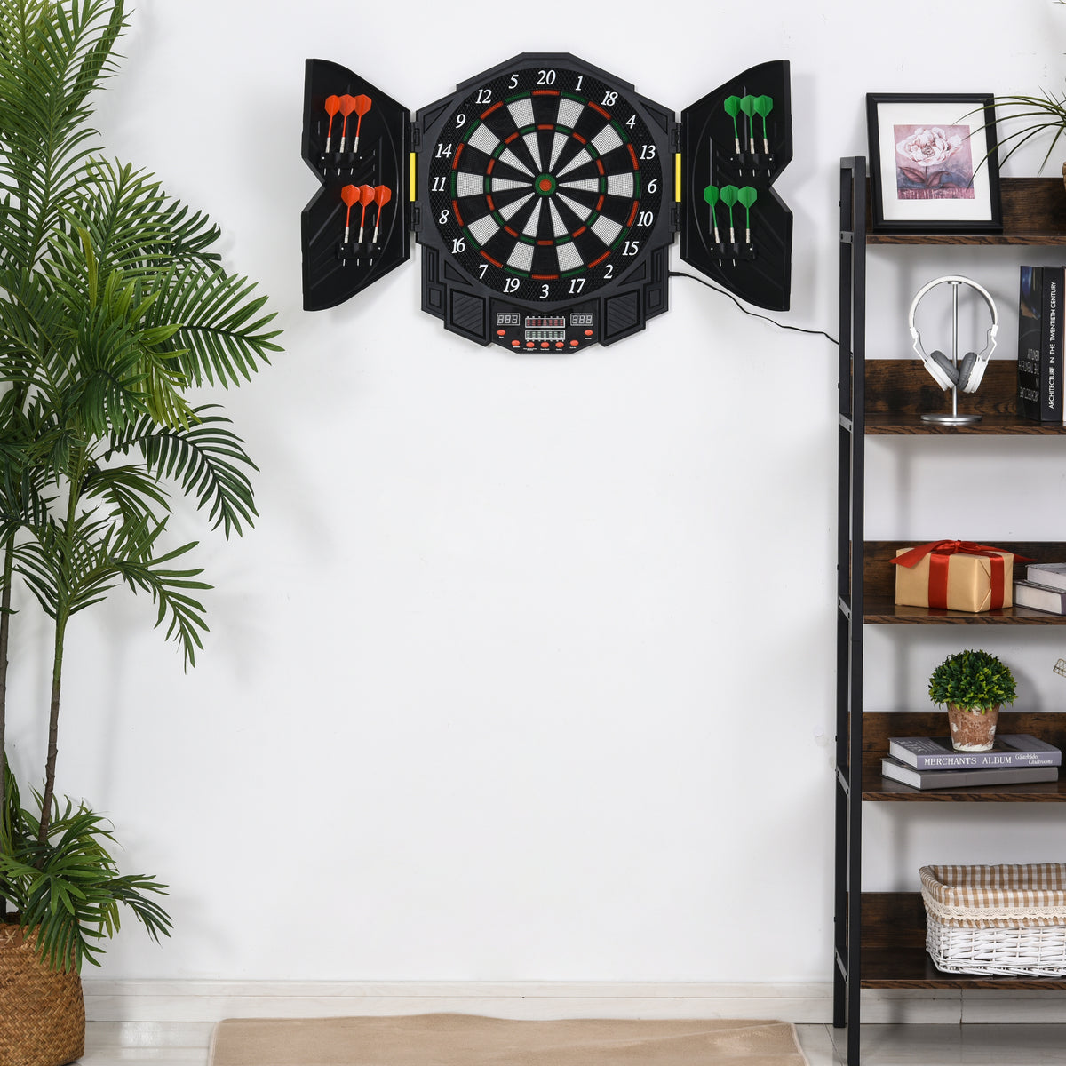 Electronic Dartboard with voice prompts, English voice, LED displays, 12 darts, 27 games, 216 variations, dart (2)