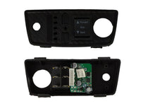 Car music panel with a battery and a switch