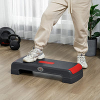 Stepper, height-adjustable aerobic stepper, red + black (10)