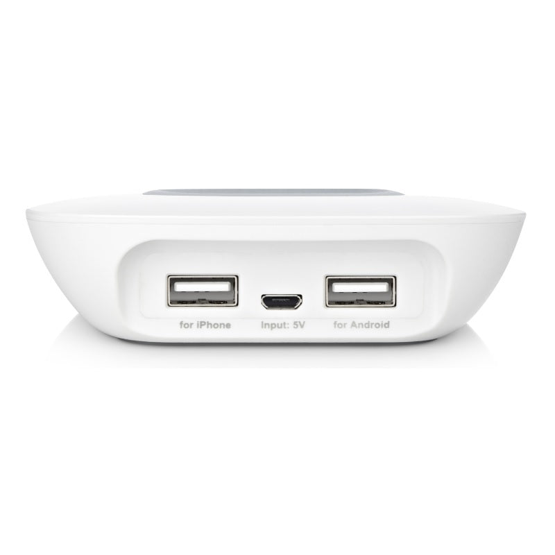 Budi - Qi wireless charger and + USB ports (white) (2)
