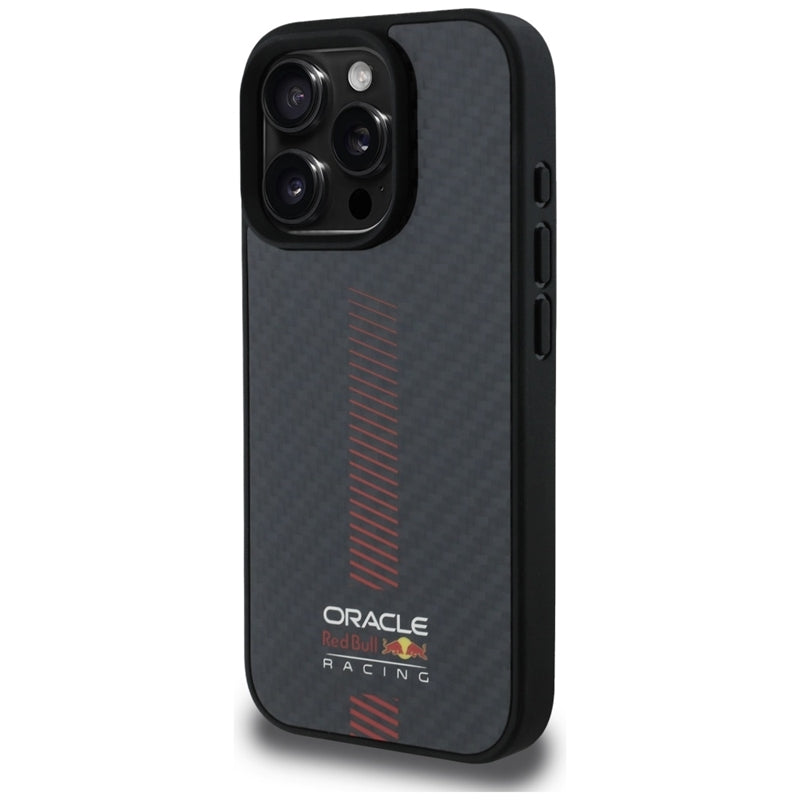 Red Bull Carbon Fiber Power Bar MagSafe Case for iPhone 16 Pro (Black) (2)