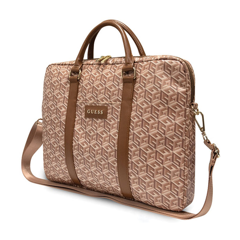 Guess GCube Stripes Computer Bag - bag for 16" laptop (brown) (2)