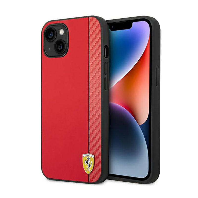 Ferrari Carbon - case for iPhone 14 Plus (red)