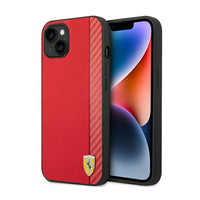 Ferrari Carbon - case for iPhone 14 Plus (red)