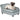 Pet sofa with storage space, soft cushion, up to 15 kg load capacity, plush cover, hardwood frame, light gray