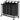 Laundry hamper with handle, 108 L rolling laundry basket with 4 compartments and wheels, black
