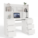 Schreibtisch KUBA + AUFSATZ Set WEISS – Produktabbildung 10