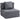 Convertible armchair, recliner, guest bed. Removable cover, 70 cm x 70 cm x 61 cm, dark gray