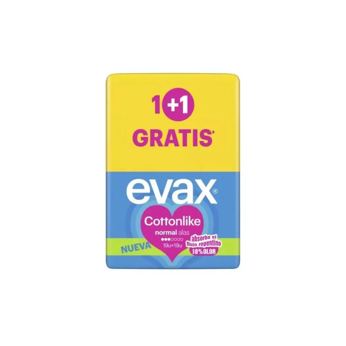 Evax Cottonlike Normal Wings 19 Pads