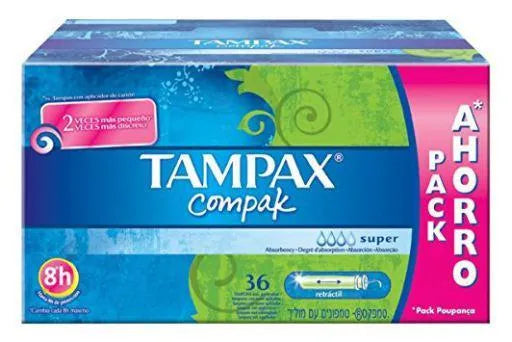 Tampax Compak Super Tampons 36 ct