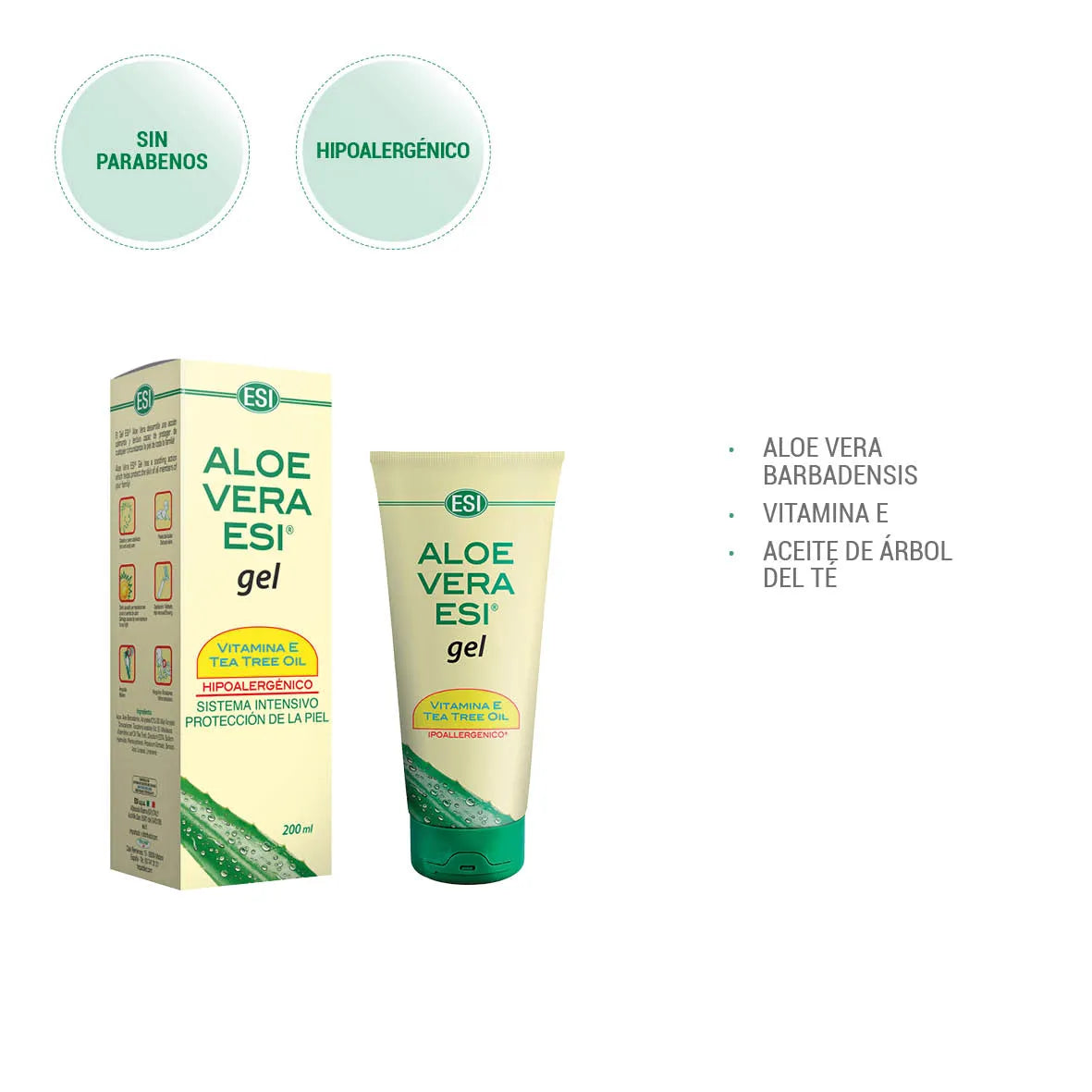 ESI Aloe Vera Gel with Tea Tree 200 ml