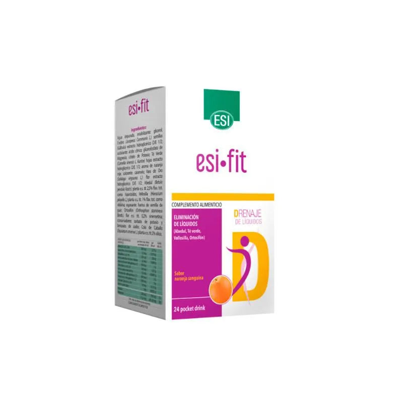Esi Fit Liquid Drainage Orange Flavor 24 Pocket Drinks