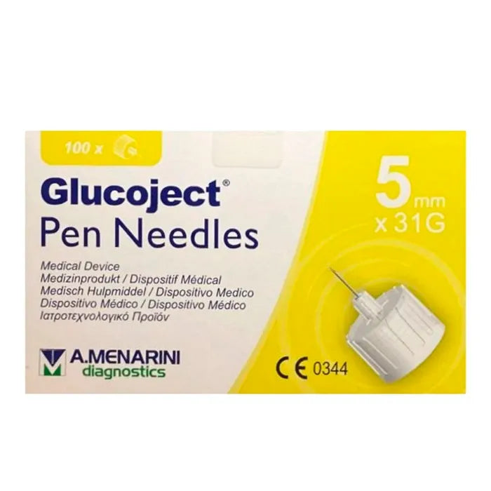 Menarini Glucoject Insulin Needle 31Gx5mm 100pcs
