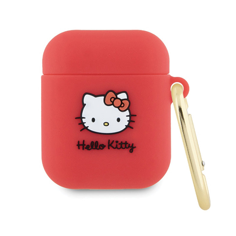 Hello Kitty Silicone 3D Kitty Head - case for AirPods 1st/2nd generation (fuchsia)