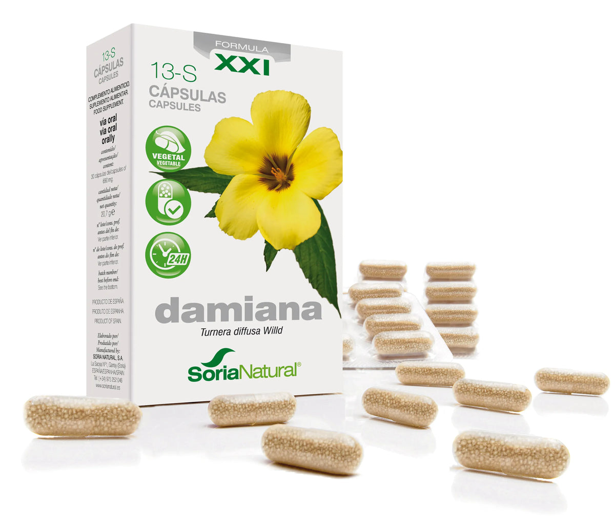 Soria 13-S Damiana Prolonged Release 30 Caps
