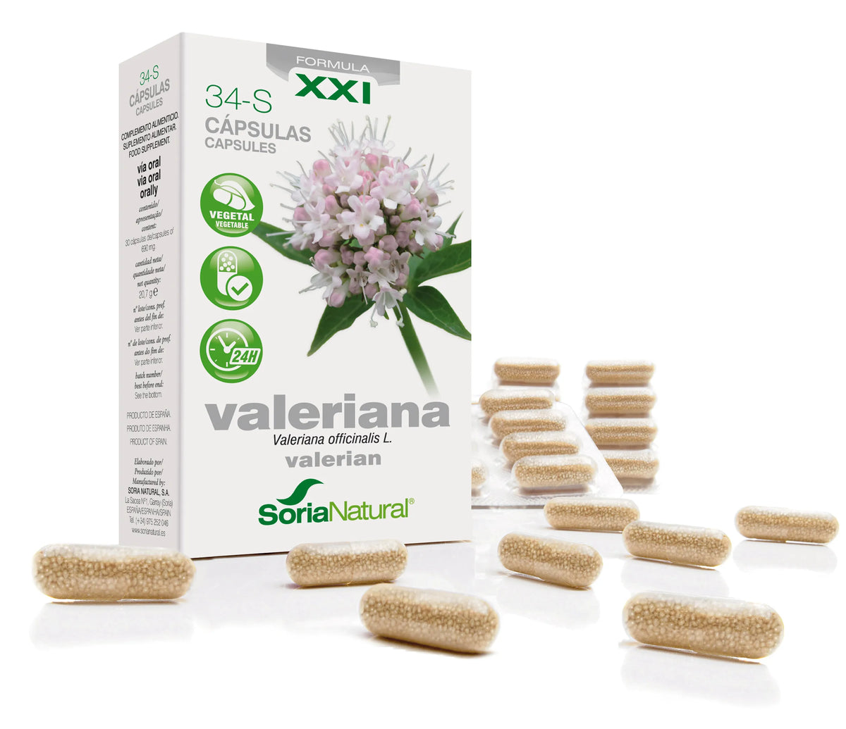 Soria 34-S Valerian 600 mg 30 Prolonged-Release Capsules