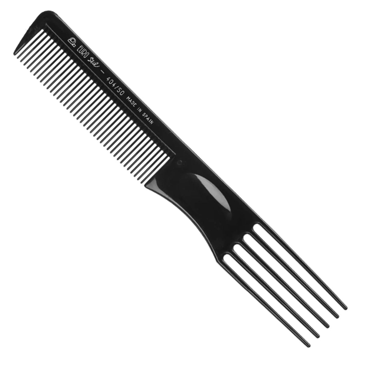 Eurostil Black Afro Pick Comb 5 Teeth 1pc