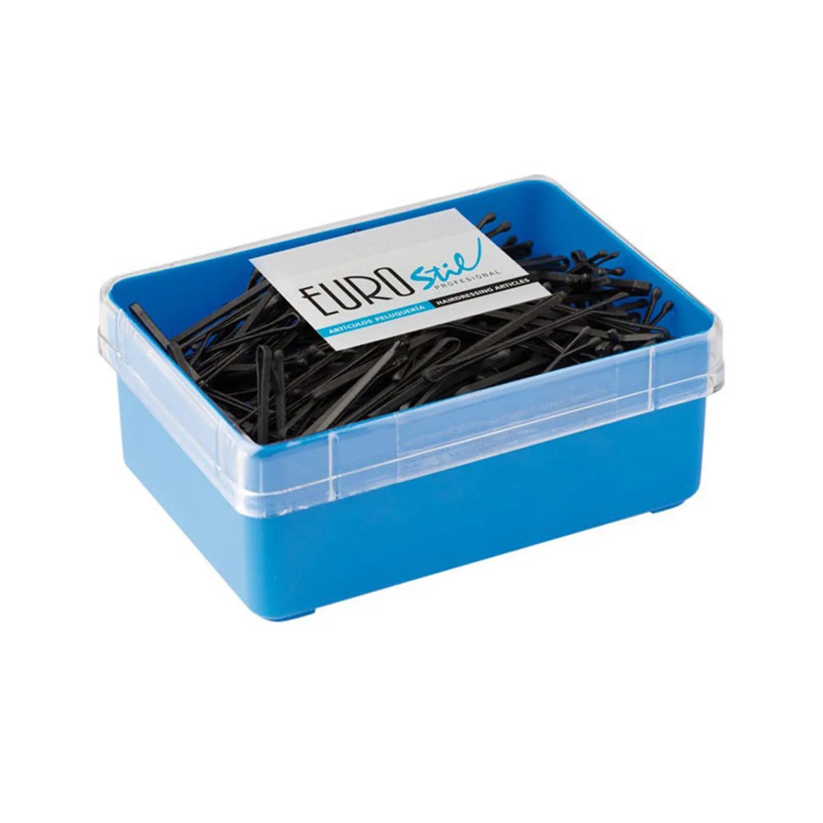Eurostil Anti-Slip Paper Clips Box Black 50mm 1pc