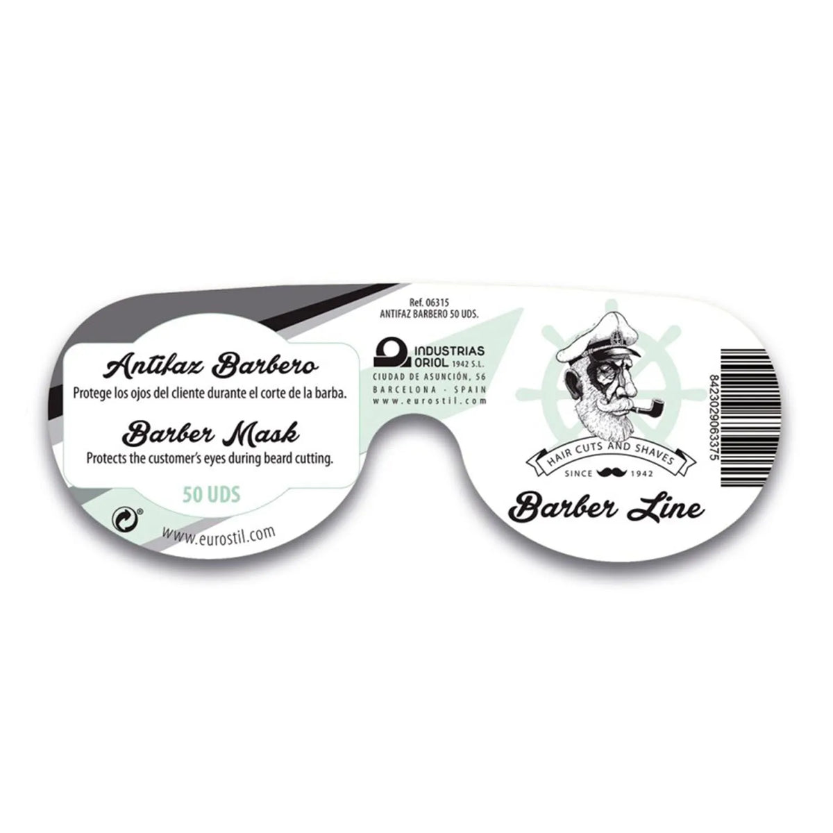 Eurostil Barber Line Barber Mask Black 50pcs Pack