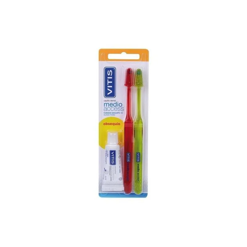 Vitis Access Medium Toothbrush 2 Units