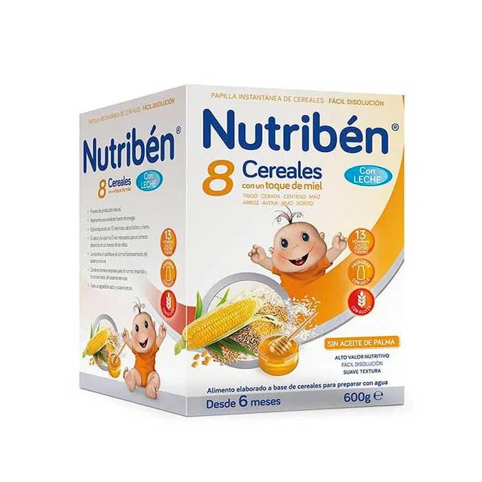 Nutribén 8 Honey Cereals with Milk 600g