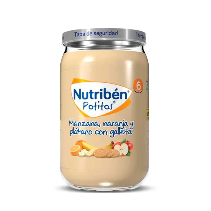 Nutribén Apple, Orange, Banana, and Biscuit Baby Food Jar 235g